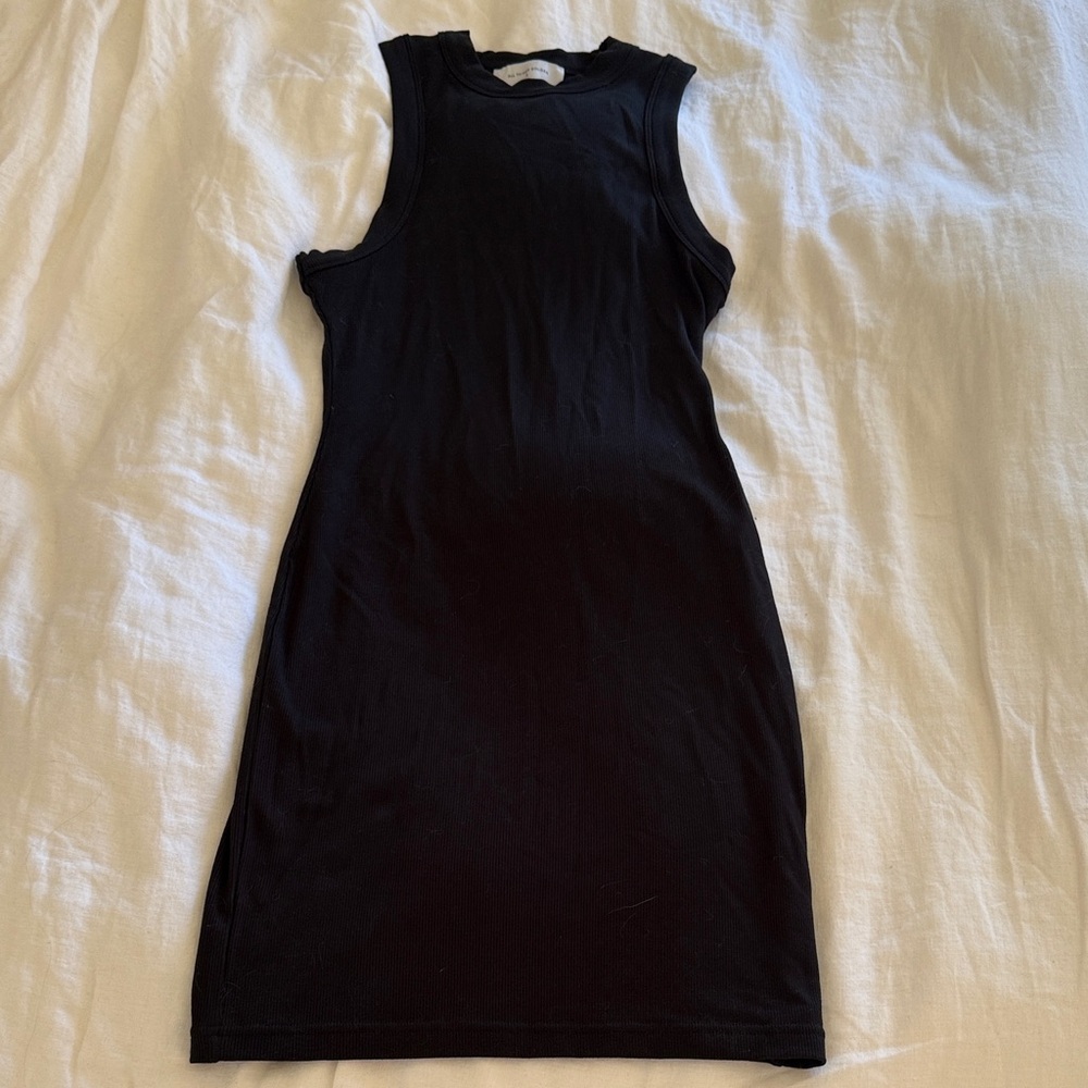 Black Ribbed bodycon dress